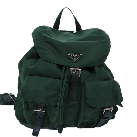 PRADA Backpack Nylon Green Auth kk262 - Picture 13 of 16